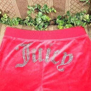 Juicy Couture Hot Pink Velour Track Pants